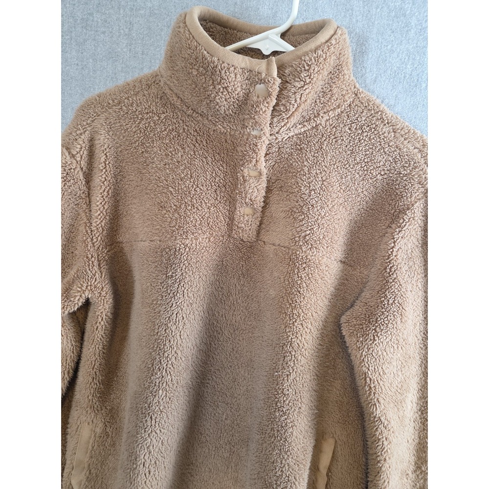 Koolaburra by UGG Sherpa Pullover Sweater Womens XS Light Caramel Fuzzy Soft
